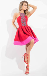 1 of 12 Rachel Allan 4204 Red/Fuchsia