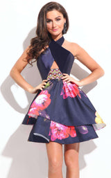 6 of 12 Rachel Allan 4213 Navy/Fuchsia