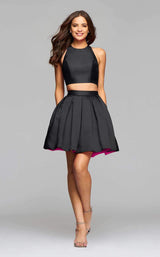 1 of 9 Faviana 7858 Black/Fuchsia