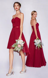 4 of 4 Cinderella Divine 7455 Dress Burgundy