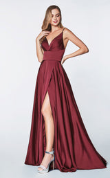 2 of 5 Cinderella Divine 7472 Dress Burgundy
