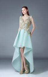 1 of 4 Beside Couture BC1192 Aqua/Nude