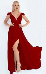 1 of 6 Mac Duggal 55099 Burgundy