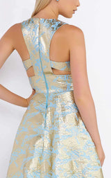 4 of 5 Mac Duggal 55128 Sky Blue/Gold