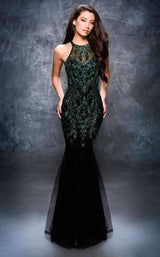 1 of 2 Nina Canacci 4131 Black/Emerald