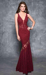 1 of 6 Nina Canacci 7352 Burgundy