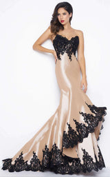 1 of 7 Mac Duggal 62819 Nude/Black