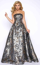 1 of 4 Mac Duggal 30451 Black/Gold