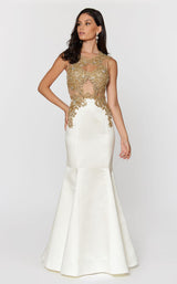 1 of 5 Ashley Lauren 1203 Ivory/Gold