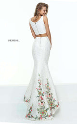 4 of 15 Sherri Hill 50778 Ivory/Multi