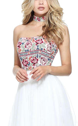 5 of 21 Sherri Hill 50873 Ivory/Multi