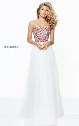 1 of 21 Sherri Hill 50873 Ivory/Multi