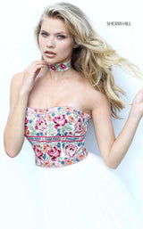 15 of 21 Sherri Hill 50873 Ivory/Multi