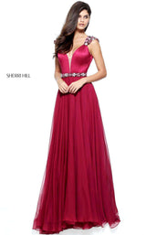 1 of 7 Sherri Hill 51137 Wine