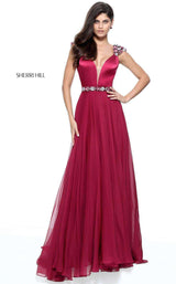 2 of 7 Sherri Hill 51137 Wine