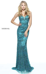 1 of 13 Sherri Hill 51147 Teal
