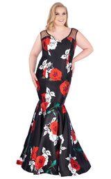 1 of 8 Mac Duggal Fabulouss 77187K Rose