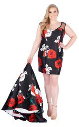 2 of 8 Mac Duggal Fabulouss 77187K Rose