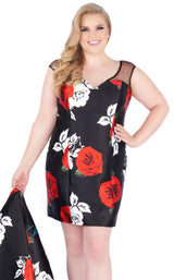 6 of 8 Mac Duggal Fabulouss 77187K Rose