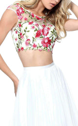 4 of 5 Sherri Hill 51243 Ivory/Pink