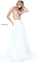1 of 5 Sherri Hill 51243 Ivory/Pink