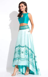 3 of 13 Rachel Allan 7501 Teal/Mint