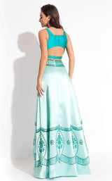 9 of 13 Rachel Allan 7501 Teal/Mint