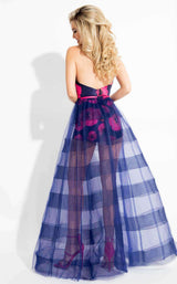 4 of 16 Rachel Allan 7558 Navy/Fuchsia