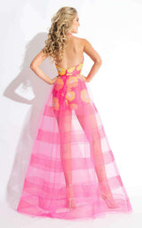 5 of 16 Rachel Allan 7558 Fuchsia/Yellow