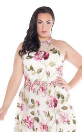 2 of 2 Mac Duggal Fabulouss 77354K Ivory Floral