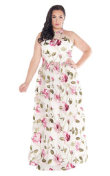 1 of 2 Mac Duggal Fabulouss 77354K Ivory Floral
