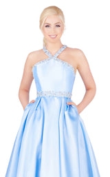 5 of 6 Mac Duggal 77498H Powder Blue