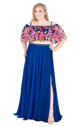 1 of 6 Mac Duggal Fabulouss 77521K Midnight Blue