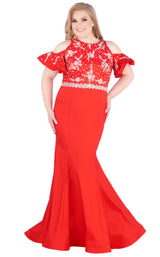 1 of 6 Mac Duggal Fabulouss 77534F Red