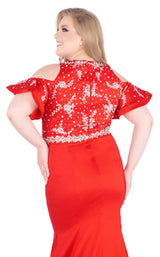 6 of 6 Mac Duggal Fabulouss 77534F Red
