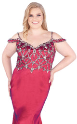 6 of 10 Mac Duggal Fabulouss 77538K Cranberry