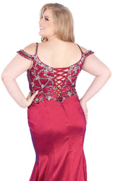 9 of 10 Mac Duggal Fabulouss 77538K Cranberry