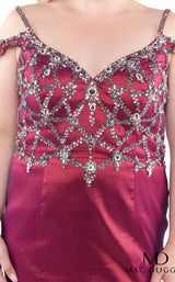 4 of 10 Mac Duggal Fabulouss 77538K Cranberry