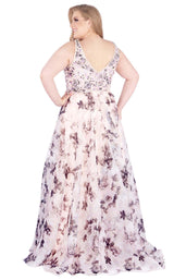 3 of 6 Mac Duggal Fabulouss 77542K Blush-Floral