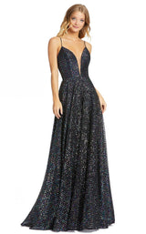 1 of 3 Mac Duggal 77758M Dress Black-Iridescent