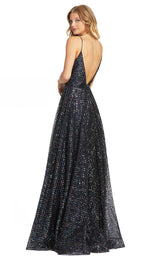 2 of 3 Mac Duggal 77758M Dress Black-Iridescent