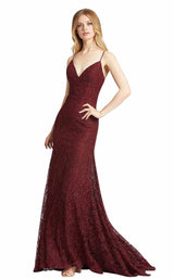1 of 6 Mac Duggal 77771L Burgundy
