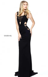2 of 8 Sherri Hill 50997 Black/Nude