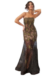 1 of 3 Jovani 78422BG Dress Black-Gold