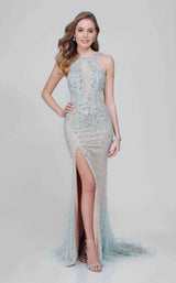 5 of 12 Terani 1712P2517 Sky Blue/Nude