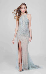 6 of 12 Terani 1712P2517 Sky Blue/Nude