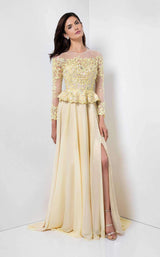 6 of 7 Terani 1713M3477 Yellow/Nude