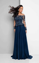 5 of 7 Terani 1713M3477 Navy/Nude