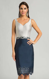 1 of 4 Feriani 18628 Silver/Navy