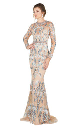 1 of 6 Mac Duggal 79222D Nude Multi